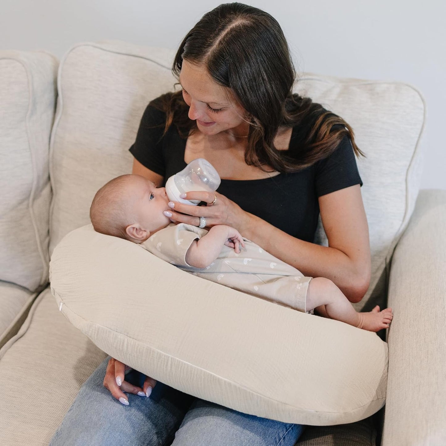 Müslin Emzirme Yastığı – %100 Pamuk, Yumuşak Destekli, Ergonomik Tasarım