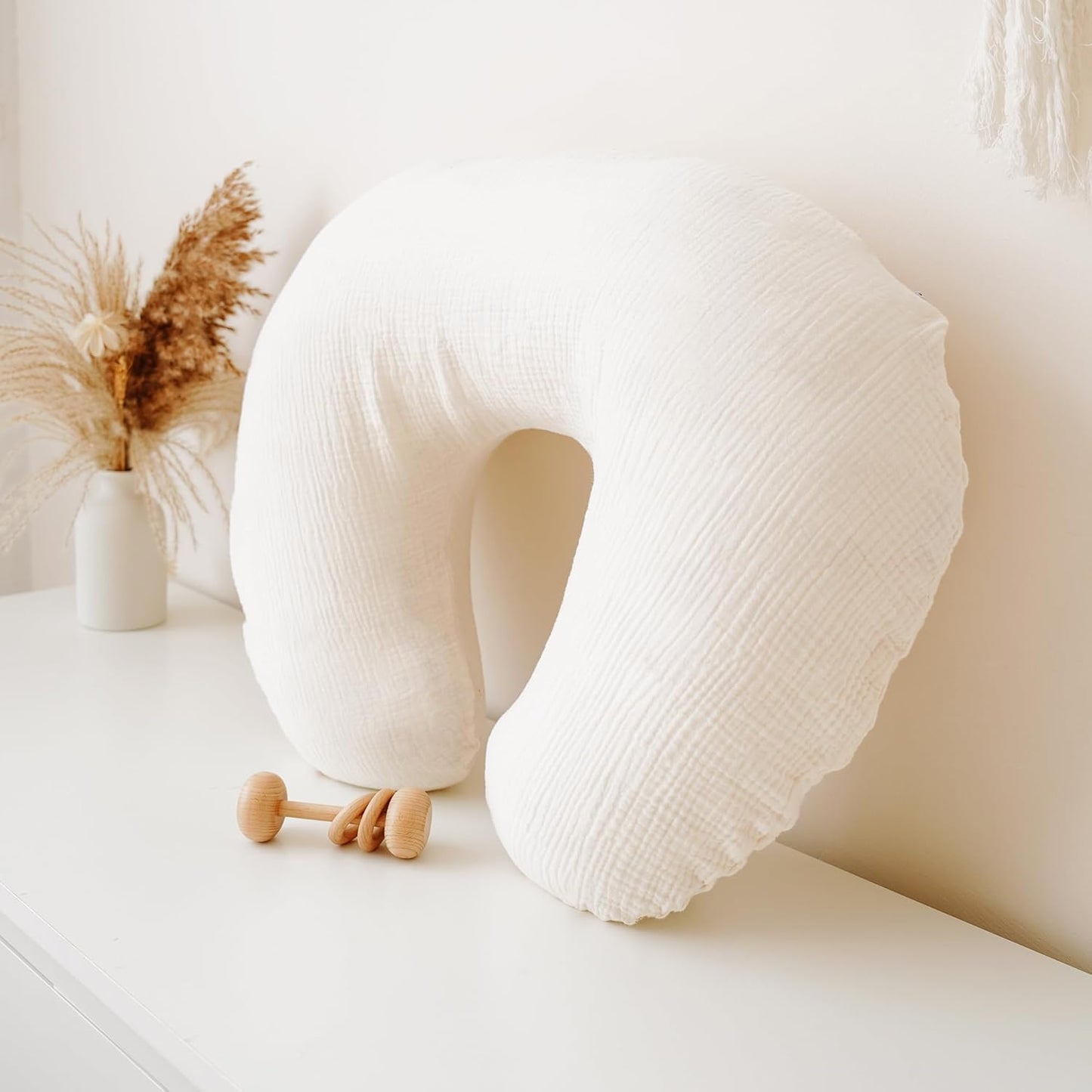 Müslin Emzirme Yastığı – %100 Pamuk, Yumuşak Destekli, Ergonomik Tasarım
