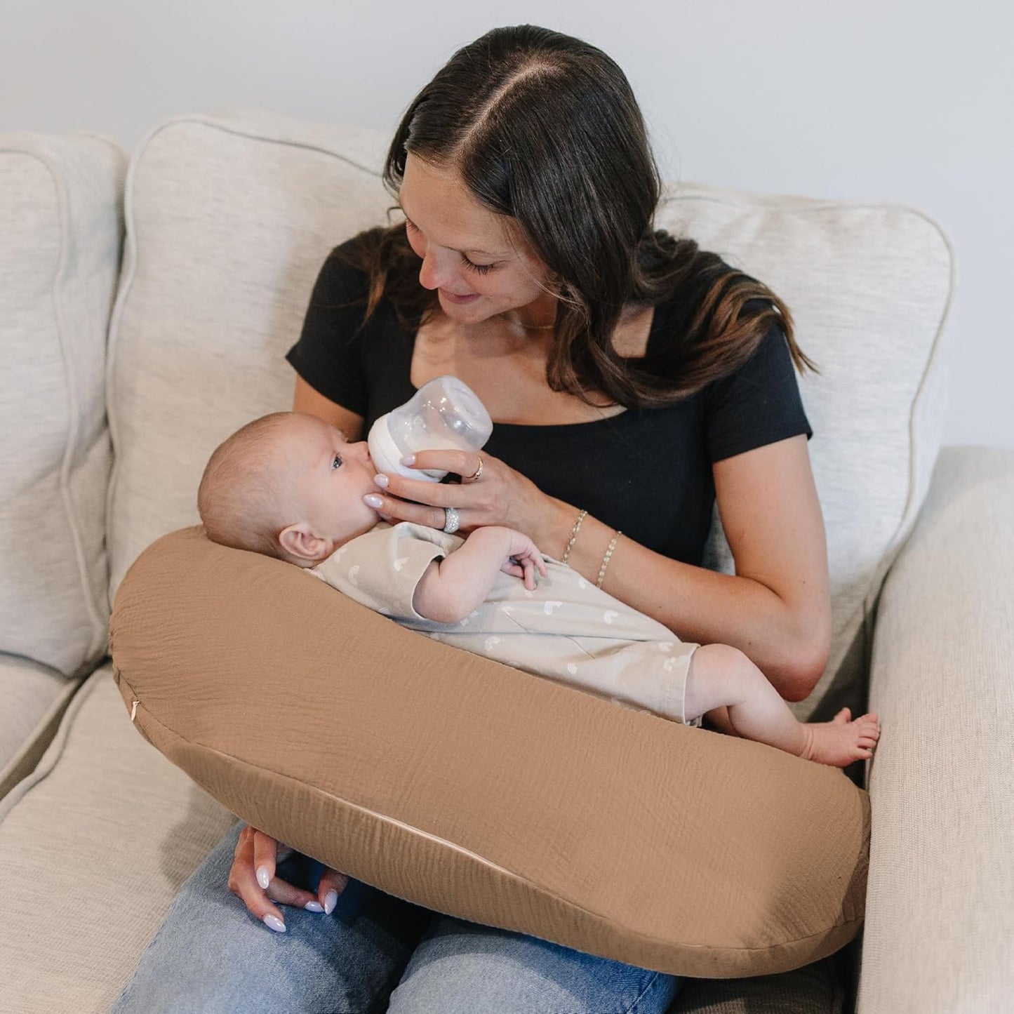 Müslin Emzirme Yastığı – %100 Pamuk, Yumuşak Destekli, Ergonomik Tasarım