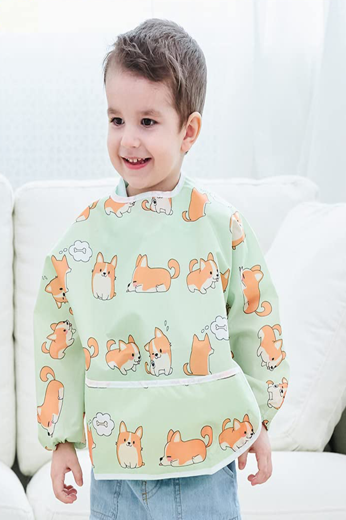 BEBİS Sıvı Geçirmez Bebek Mama Önlüğü – Yumuşak, Leke Tutmaz, Kolay Temizlenebilir