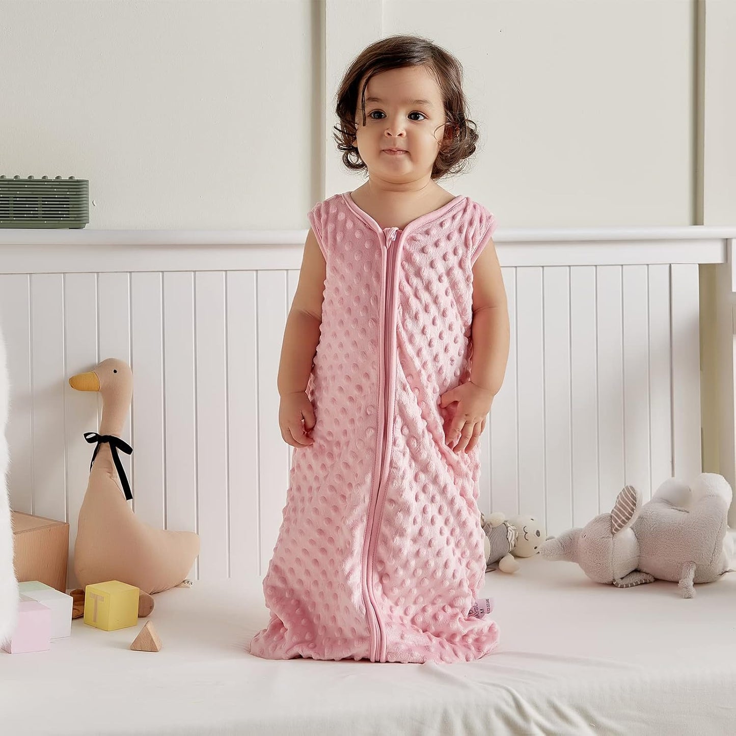 Kışlık Bebek Kundak Battaniye | Müslin Kumaş, İçten Polar Astarlı Uyku Tulumu